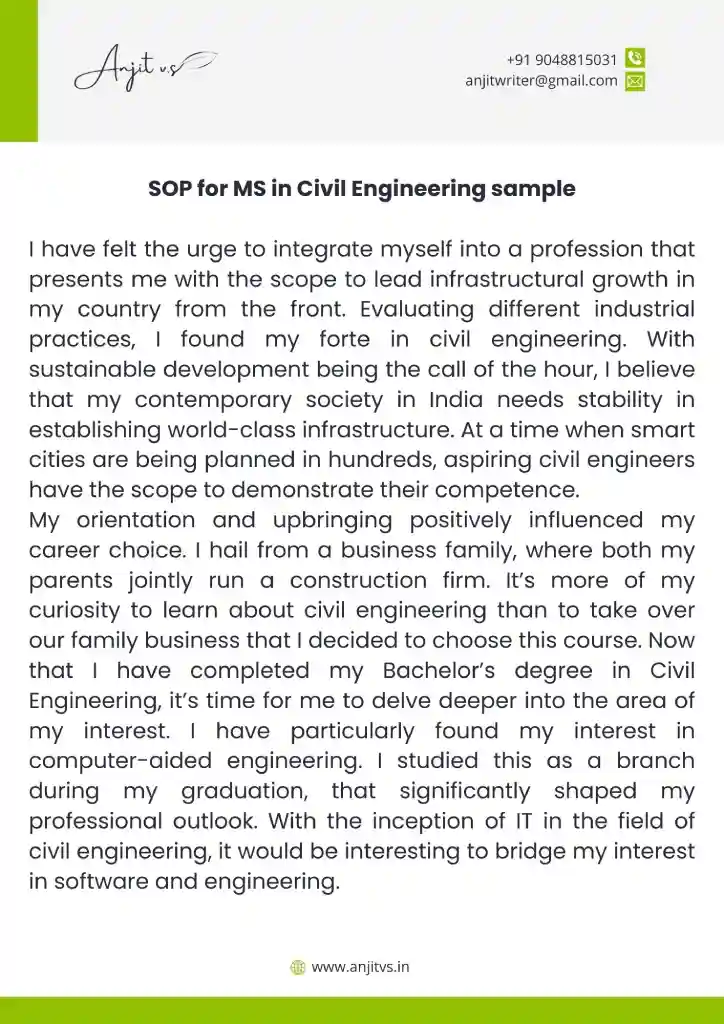 sop for ms in civil engineering sample1 1