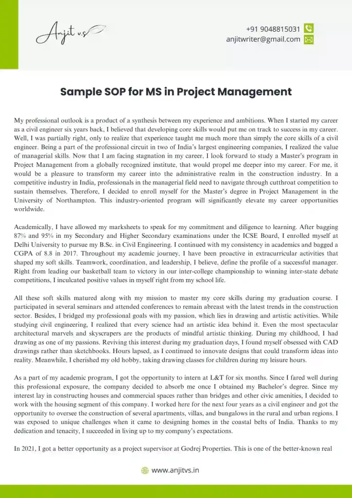 SOP for Project Management - SOP Format & Sample PDF 2024