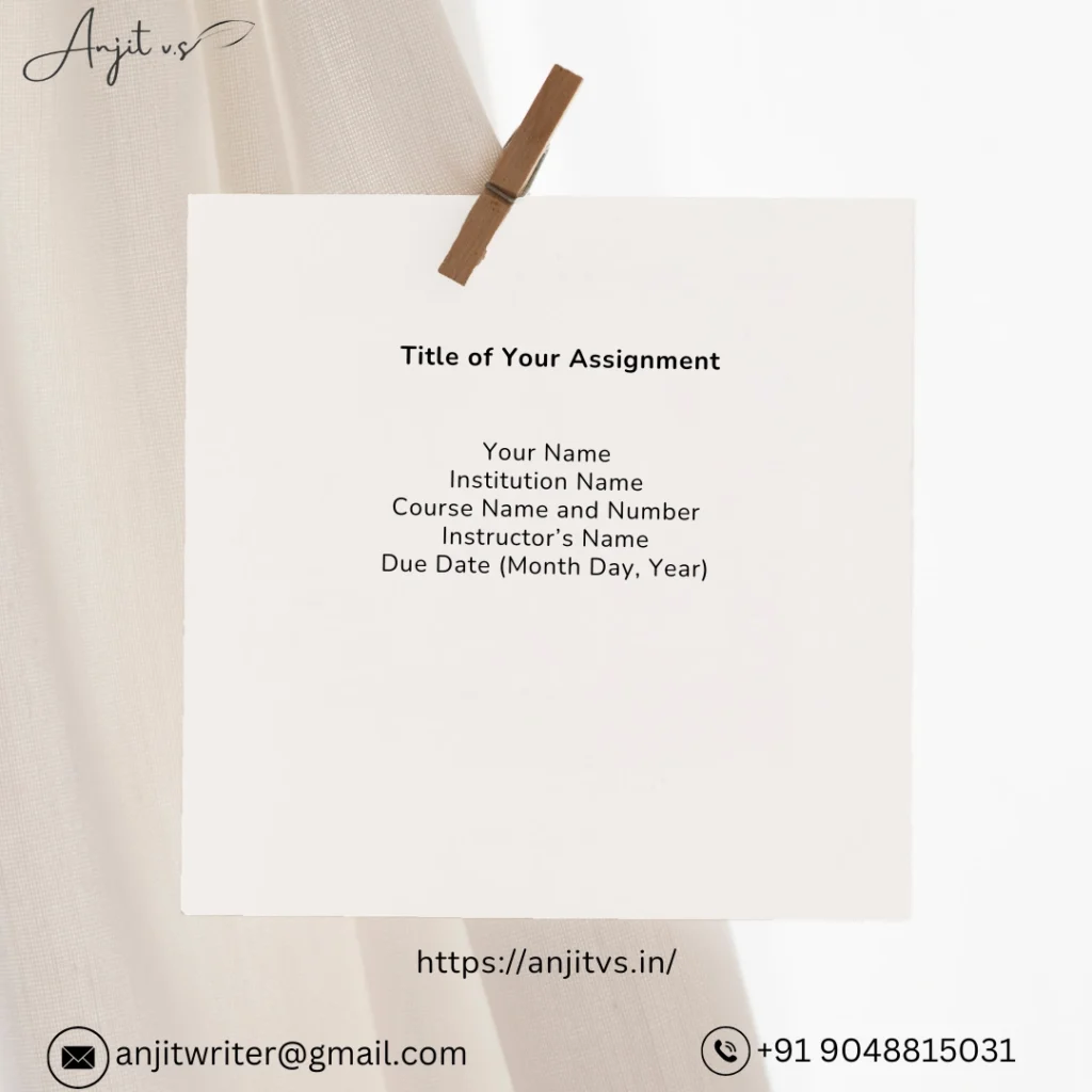 apa style cover page