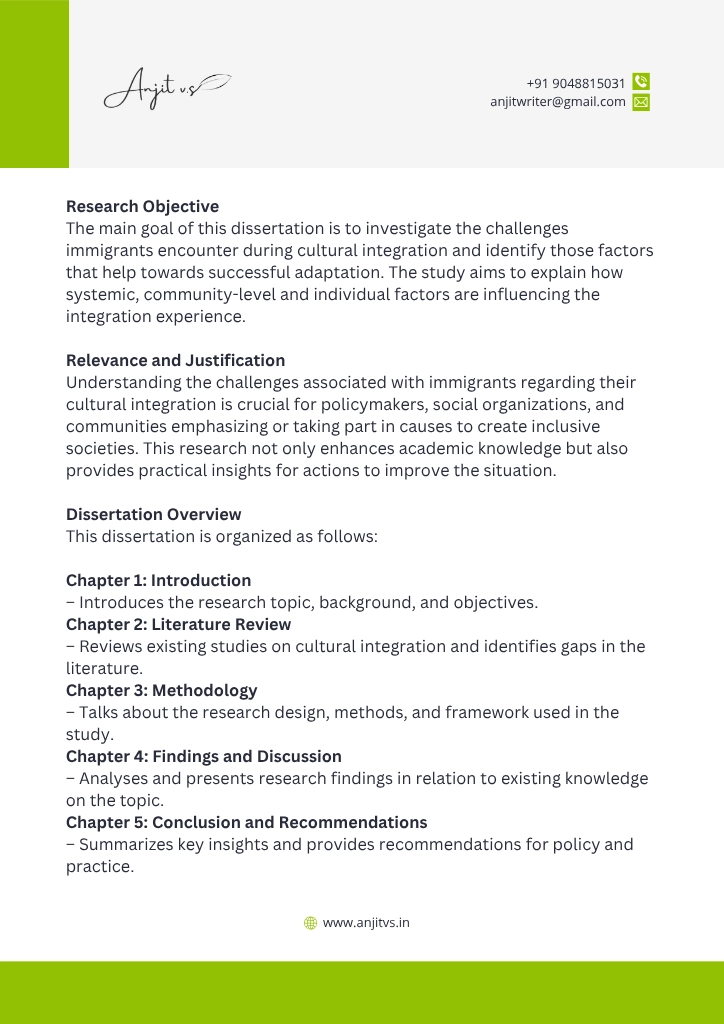 Dissertation introduction sample 2