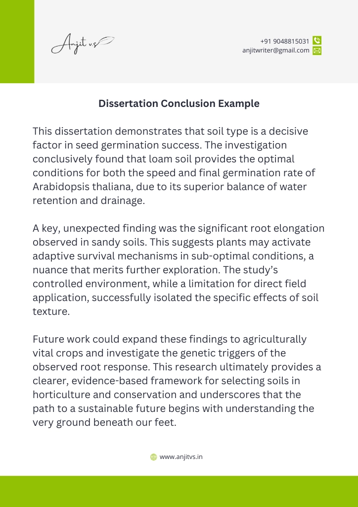 dissertation conclusion sample